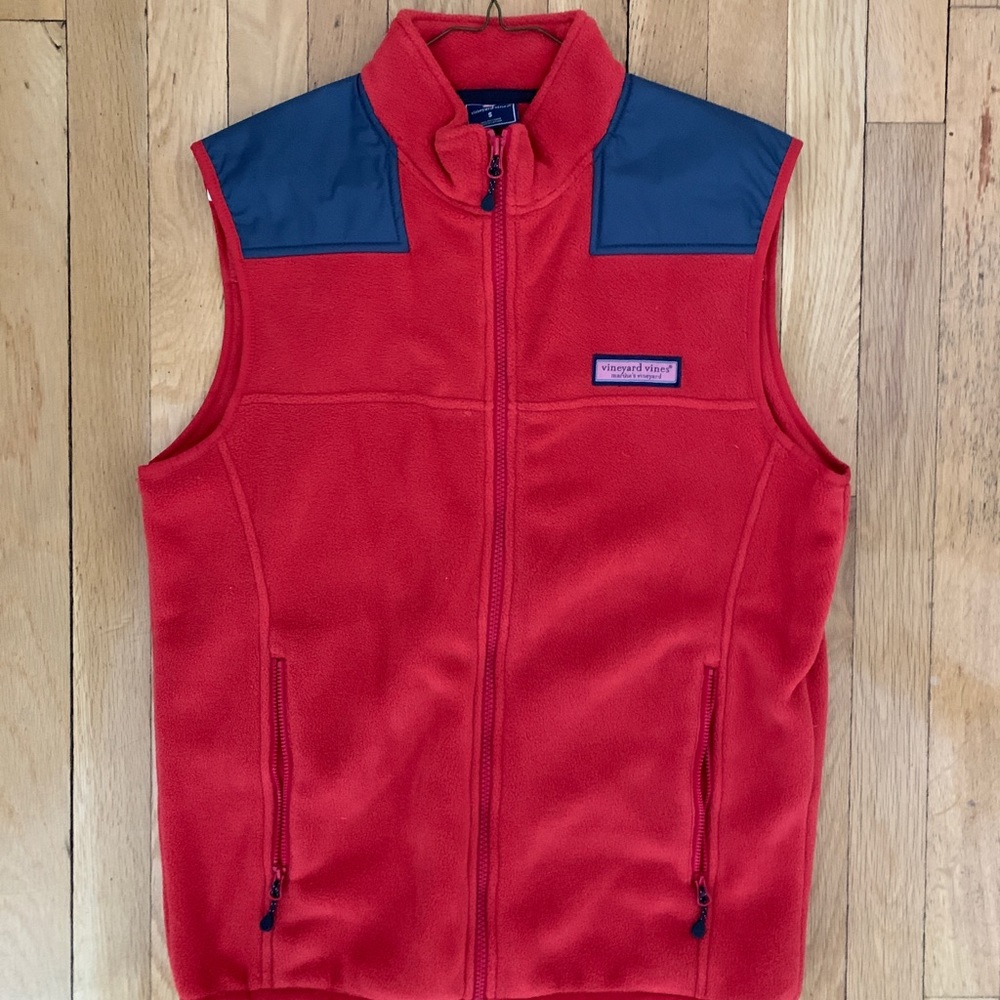 Vineyard Vines Fleece Harbor Vest, Size Small